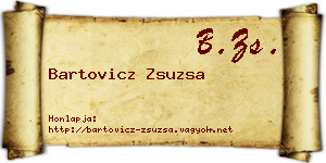 Bartovicz Zsuzsa névjegykártya
